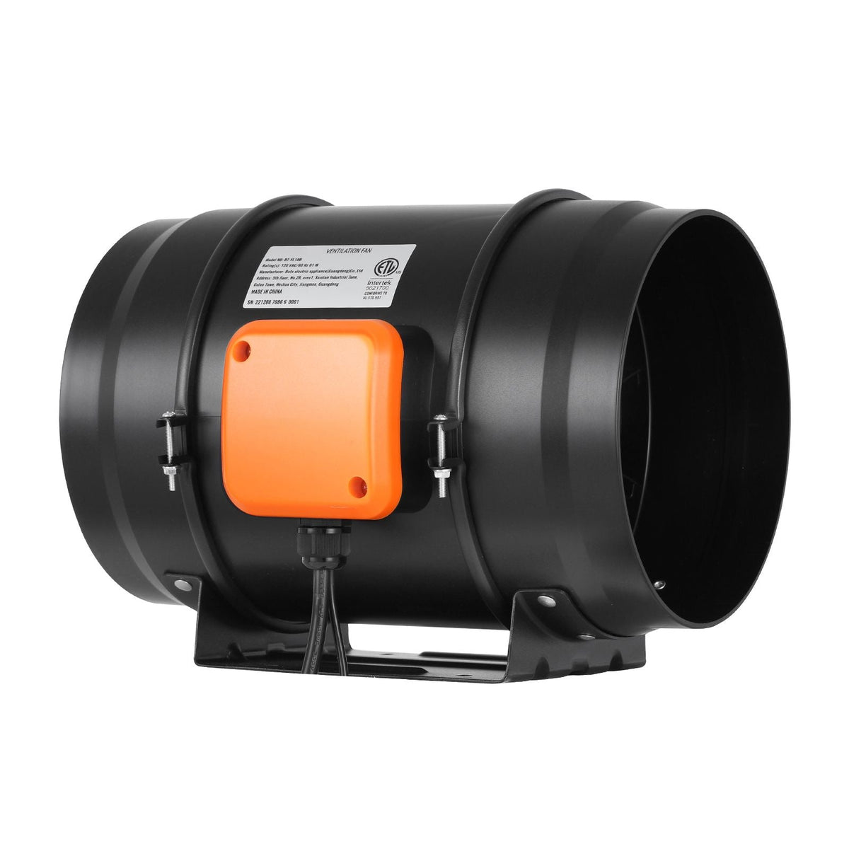 Inline Duct Fan, 8-Inch 807 CFM with Temperature Humidity Controller, Quiet EC-motor Ventilation Exhaust Fan for Cooling Booster, Grow Tents, Hydroponics