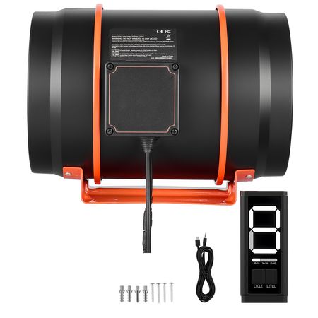 Inline Duct Fan, 807 CFM 8 inch EC Motor Ventilation Fan with 3-Speed Circulation, 10-Speed PWM Controller, Timer-Controlled Operation, Cooling for Grow Tents, Indoor Gardening, Hydroponics