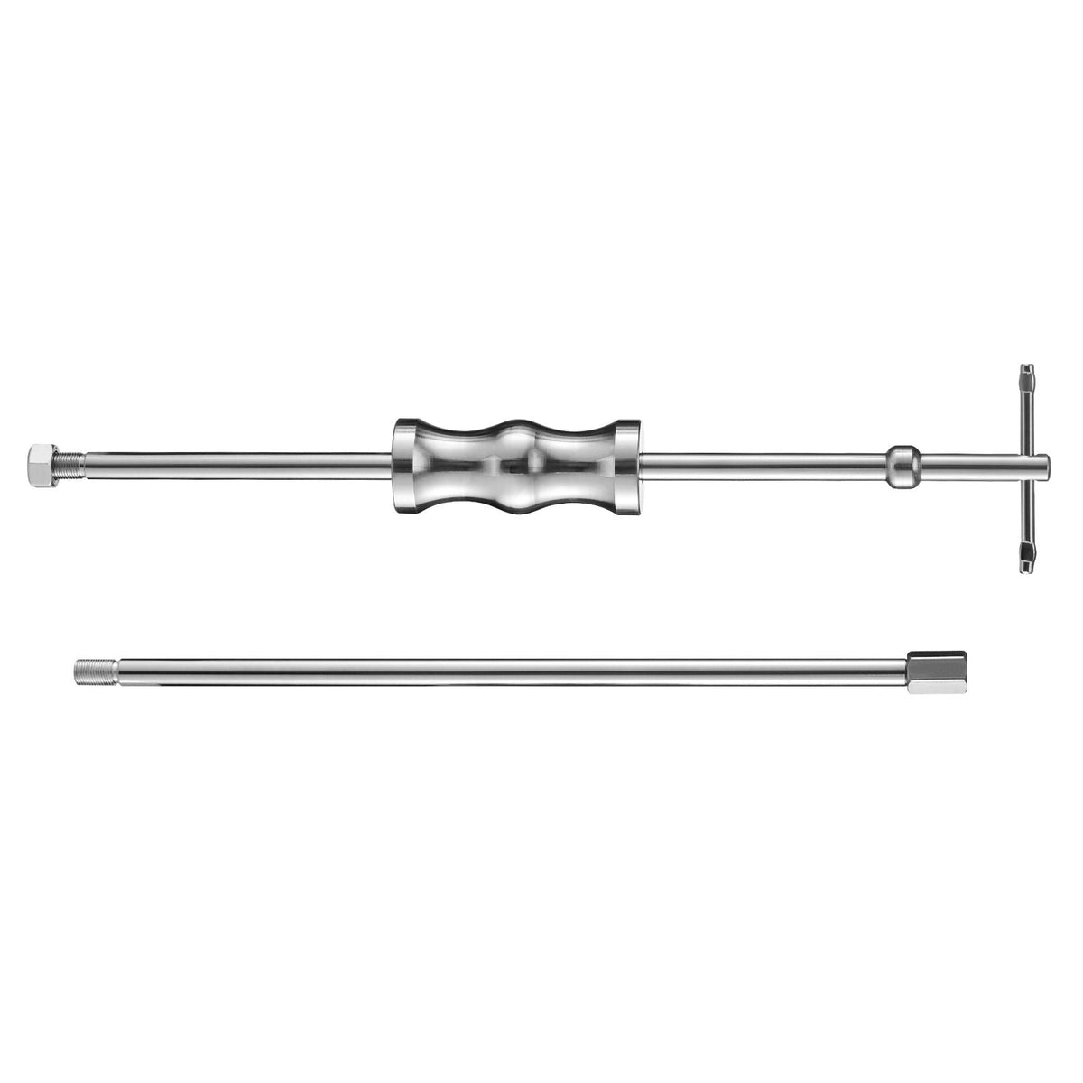 Inner CV Axle Puller Tool Set with 5/8 in-18 Slide Hammer & 2-Inch 2.5-Inch CV Joint Fork Adapter, Inner CV Joint Removal Tool Kit, Heavy Duty Front Wheel Drive Axle Puller Slide Hammer Set
