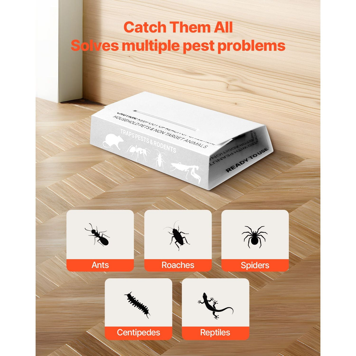 Insect Glue Trap, 36 Pack Glue Boards, Peanut Scent, Foldable Design Sticky Pest Control Adhesive Sticky Traps Indoor for Home, Ready to Use for Catching Bugs, Ants, Roaches, Spiders, Centipedes