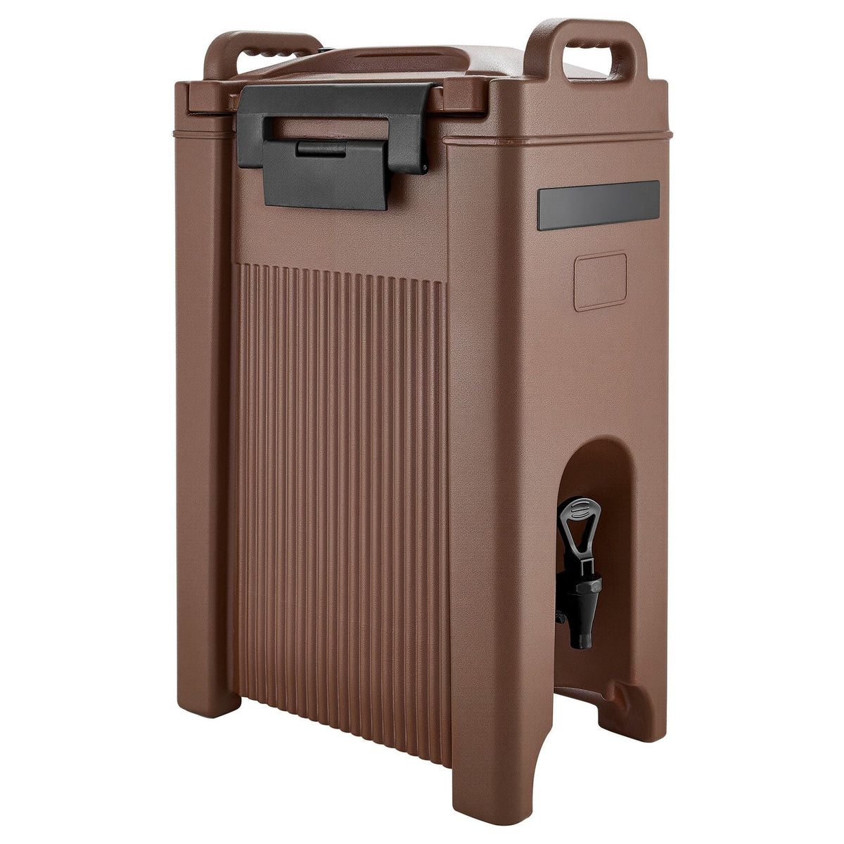 Insulated Beverage Dispenser, 5 Gal/19L Hot and Cold Beverage Server with Spigot & Handle, Food-Grade Thermal Drink Dispenser Cooler for Tea Coffee Water in Cafes & Restaurants, Brown