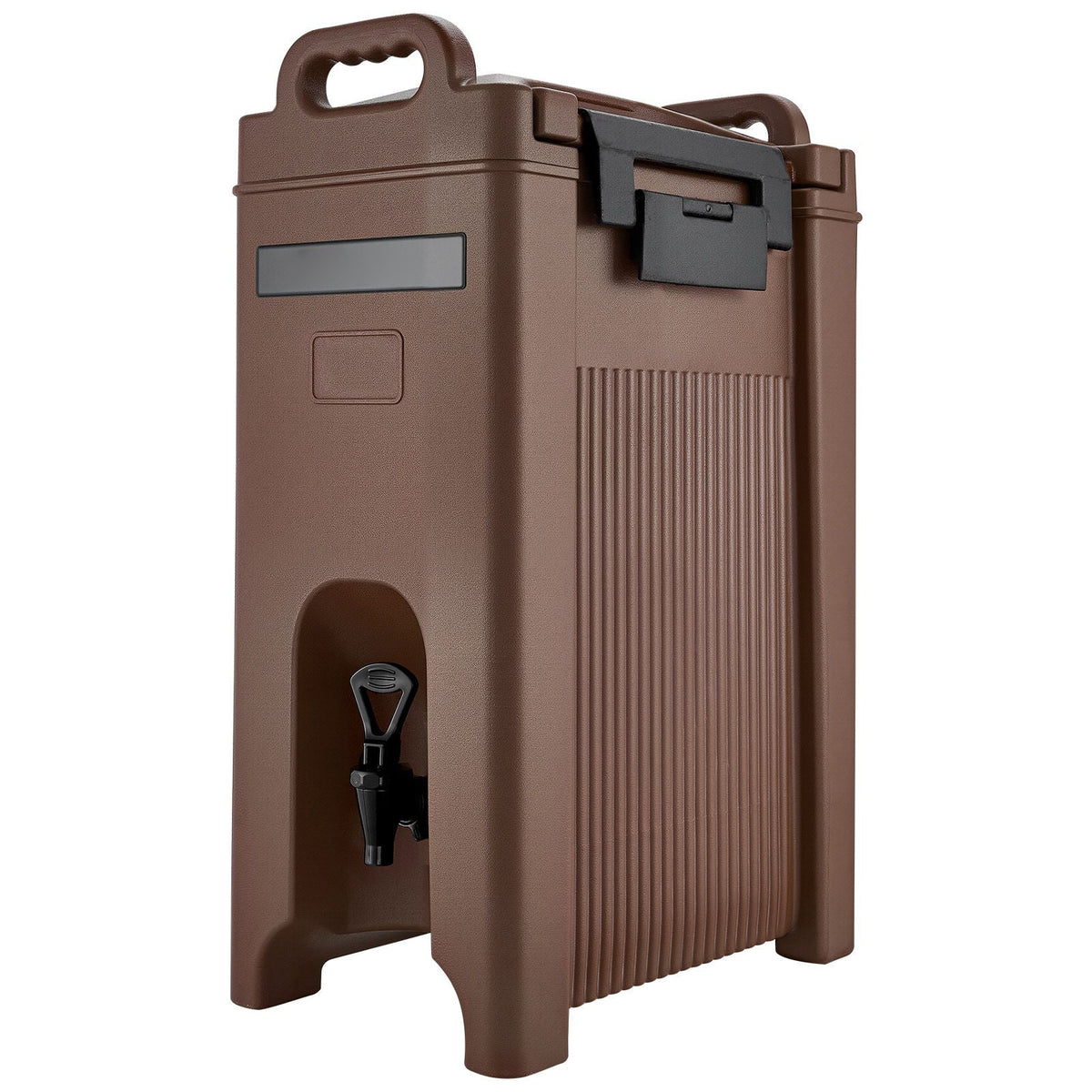 Insulated Beverage Dispenser, 5 Gal/19L Hot and Cold Beverage Server with Spigot & Handle, Food-Grade Thermal Drink Dispenser Cooler for Tea Coffee Water in Cafes & Restaurants, Brown