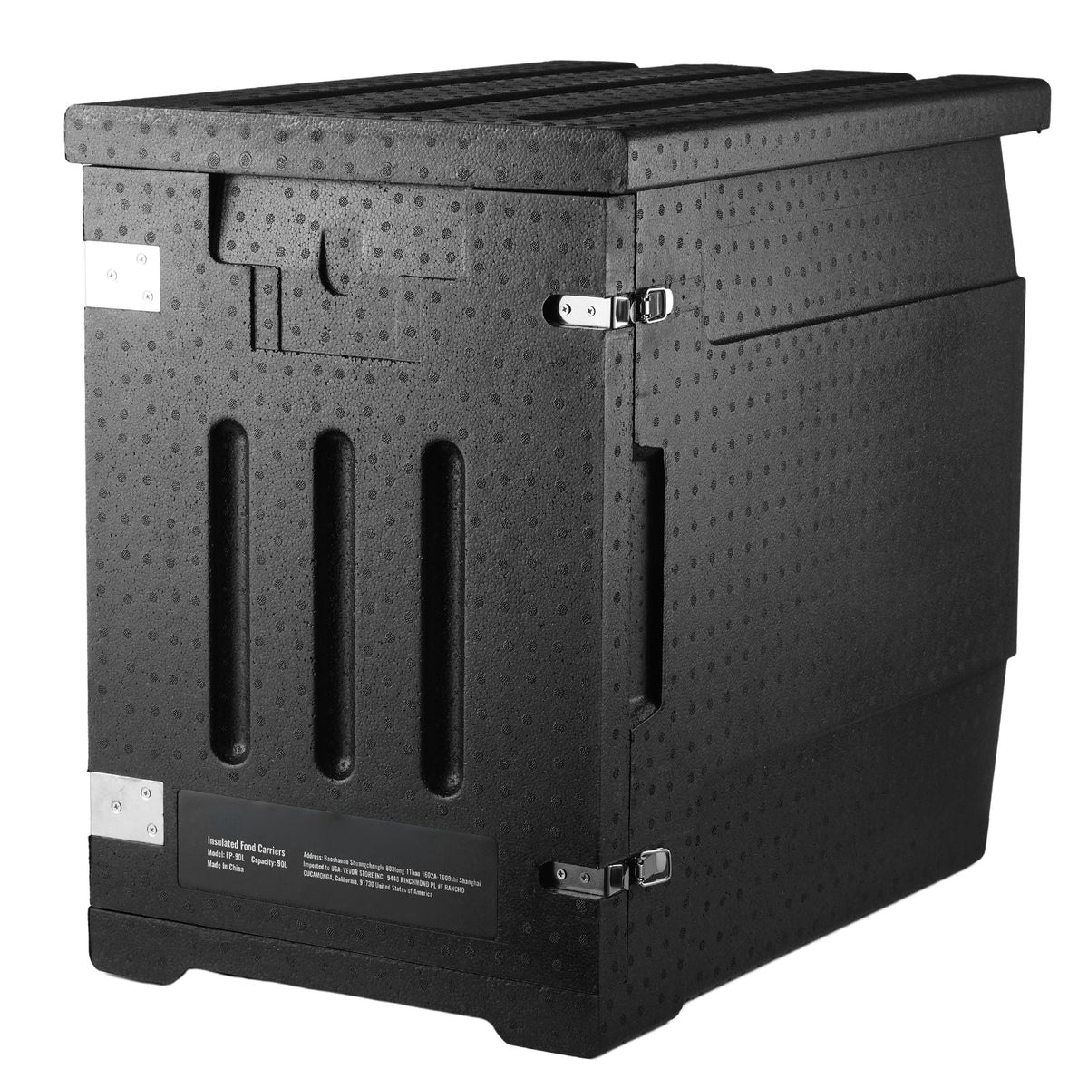 Insulated Food Pan Carrier, 82 Qt Hot Box for Catering, LLDPE Food Box Carrier with Double Buckles, Front Loading Food Warmer for Restaurant, Canteen, etc.