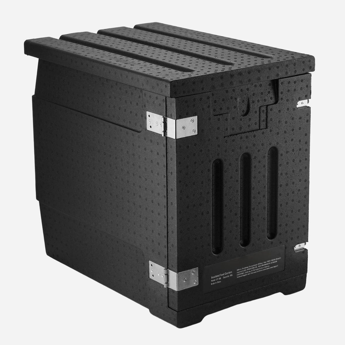 Insulated Food Pan Carrier, 82 Qt Hot Box for Catering, LLDPE Food Box Carrier with Double Buckles, Front Loading Food Warmer for Restaurant, Canteen, etc.