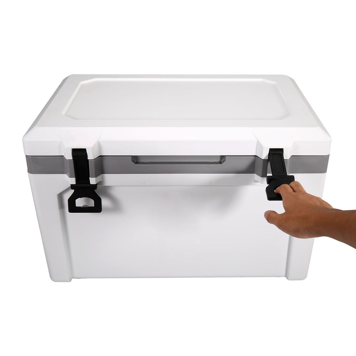 Insulated Portable Cooler, 52 qt, Holds 50 Cans, Ice Retention Hard Cooler with Heavy Duty Handle, Ice Chest Lunch Box for Camping, Beach, Picnic, Travel, Outdoor, Keeps Ice for up to 6 Days