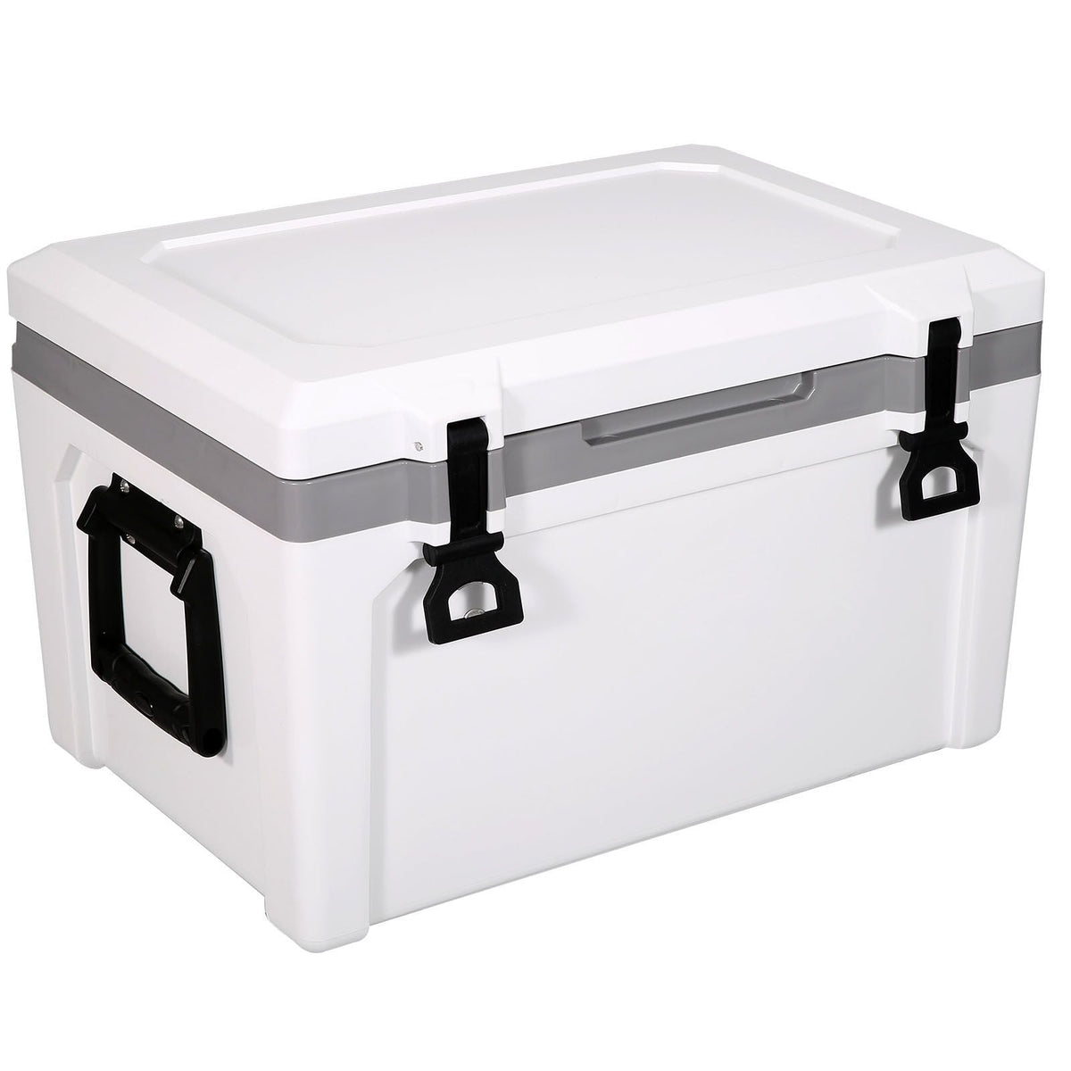 Insulated Portable Cooler, 52 qt, Holds 50 Cans, Ice Retention Hard Cooler with Heavy Duty Handle, Ice Chest Lunch Box for Camping, Beach, Picnic, Travel, Outdoor, Keeps Ice for up to 6 Days