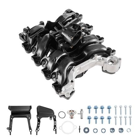 Intake Manifold, with Gasket, Engine Intake Manifold Assembly Compatible with 2007-2008 Ford F-150 / E-150 / E-250, Automotive Engine Replacement Kit Replace 615-375, 7L3Z-9424-B, 7L3Z-9424-F