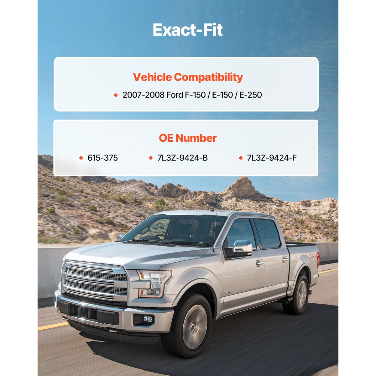 Intake Manifold, with Gasket, Engine Intake Manifold Assembly Compatible with 2007-2008 Ford F-150 / E-150 / E-250, Automotive Engine Replacement Kit Replace 615-375, 7L3Z-9424-B, 7L3Z-9424-F
