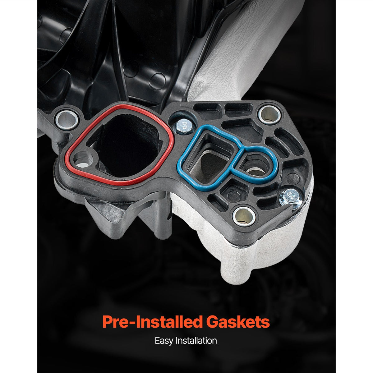 Intake Manifold, with Gasket, Engine Intake Manifold Assembly Compatible with 2007-2008 Ford F-150 / E-150 / E-250, Automotive Engine Replacement Kit Replace 615-375, 7L3Z-9424-B, 7L3Z-9424-F