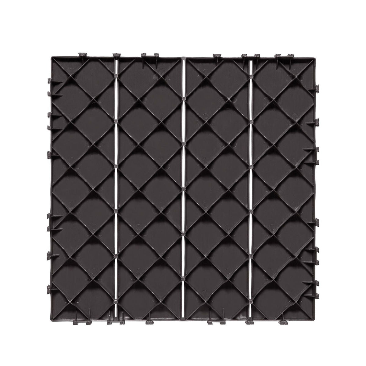 Interlocking Deck Tiles, 36 Pack,11.6"x11.6" 36 sq. ft Plastic Waterproof Outdoor Flooring All Weather Use, Patio Floor Decking Covering Tiles for Porch Poolside Balcony Backyard, Dark Brown