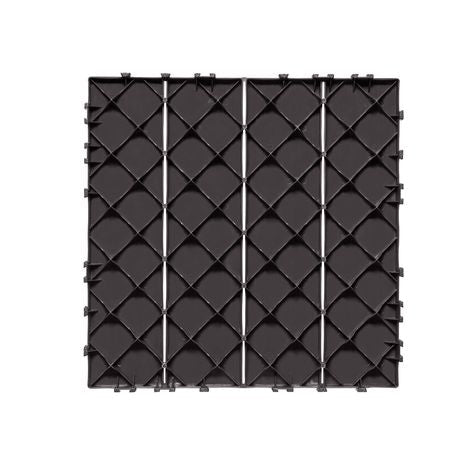 Interlocking Deck Tiles, 54 Pack,12"x12" 54 sq. ft Plastic Waterproof Outdoor Flooring All Weather Use, Patio Floor Decking Covering Tiles for Porch Poolside Balcony Backyard, Dark Brown