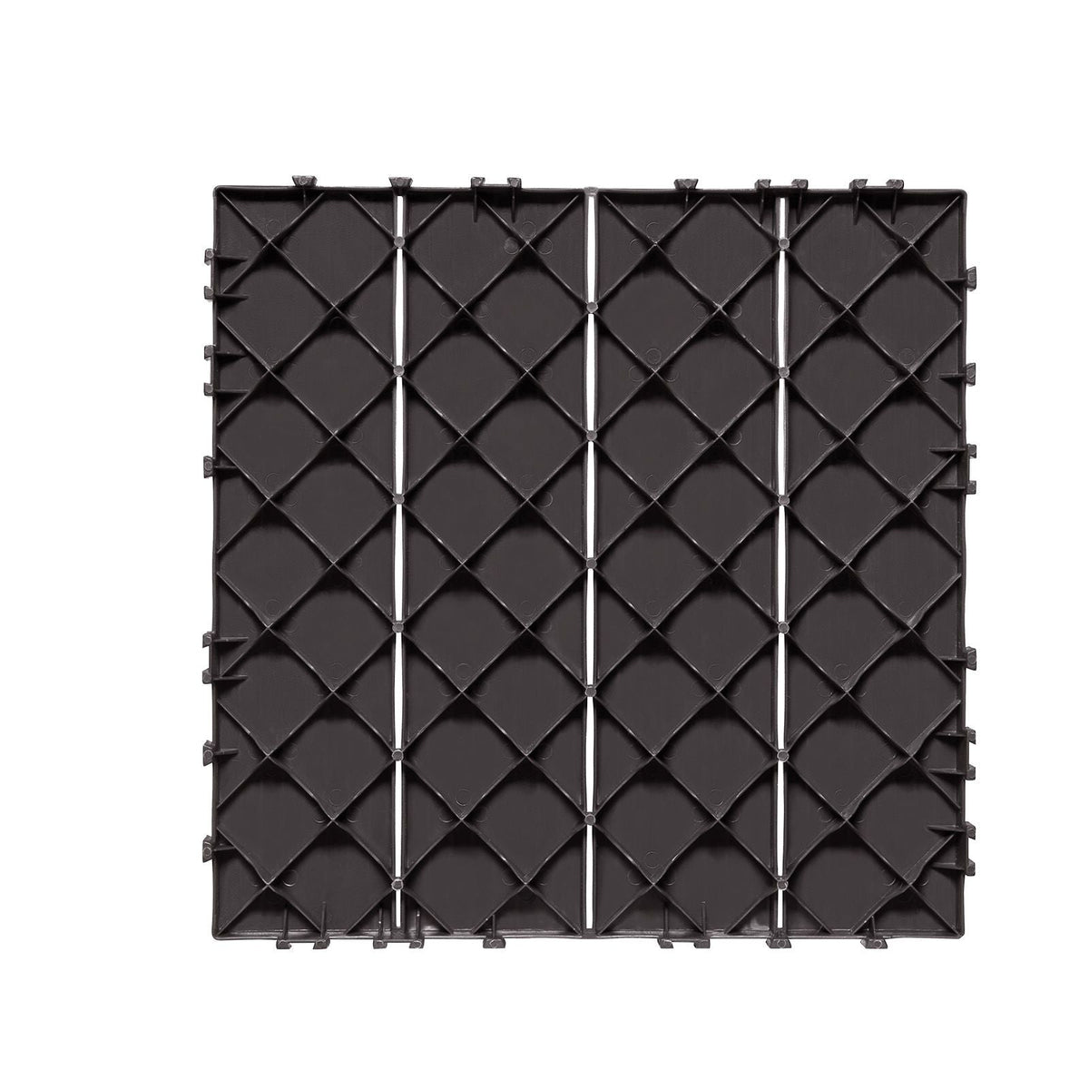 Interlocking Deck Tiles, 54 Pack,12"x12" 54 sq. ft Plastic Waterproof Outdoor Flooring All Weather Use, Patio Floor Decking Covering Tiles for Porch Poolside Balcony Backyard, Dark Brown