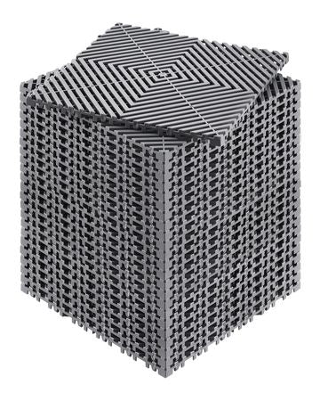 Interlocking Drainage Mat, 12' x 12' Modular Interlocking Cushion, 24 Pcs Splicing Drainage Mats, Non-Slip Gray PP Drainage Floor Tile and Shower Mat, for Garage, Garden, Kitchen & Outdoor