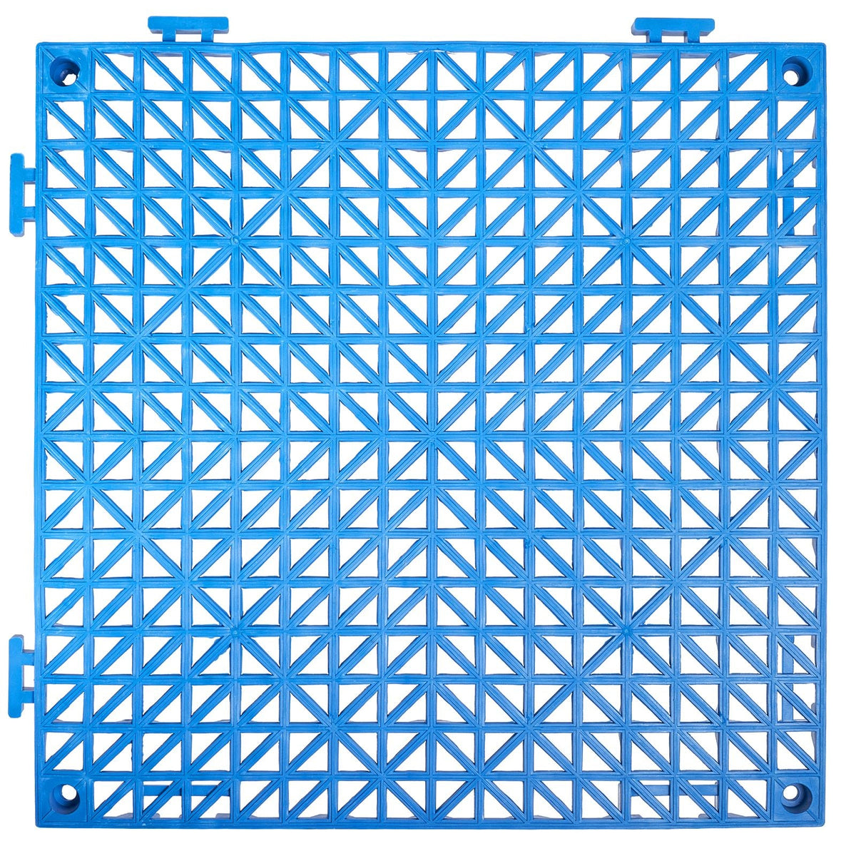 Interlocking Tile 55PCS Blue, Drainage Tiles 12" x 12" Splicing, Soft PVC Interlocking Drainage Floor Tiles, Non-Slip Drainage Holes for Restroom, Bathroom, Kitchen, Pool, Wet Areas, Blue