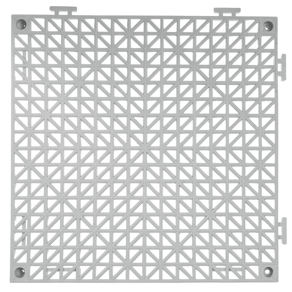 Interlocking Tile 55PCS Grey, Drainage Tiles 12" x 12"x 0.6 Splicing, Soft PVC Interlocking Floor Tiles, Non-Slip Drainage Holes for Restroom, Bathroom, Kitchen, Pool, Wet Area