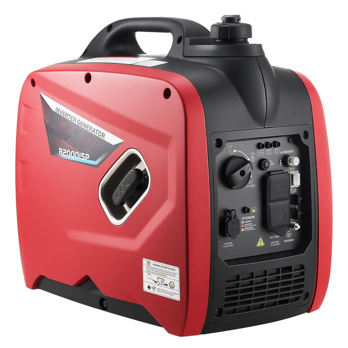 Inverter Generator, 2900W Peak Watt Quiet Inverter Generator, Portable Inverters Generators for Home Use, Gas Powered, Compact and Lightweight Design - Stable Power, CO Sensor, Orange/Black