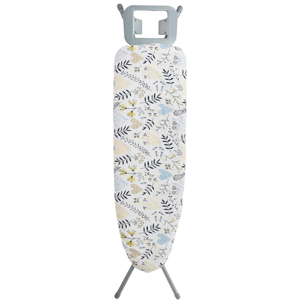 Ironing Board with Large 51 x 13 Ironing Surface, Thickened 4 Layers Iron Board with Heat Resistant Cover and 100% Cotton Cover, 7 Adjustable Heights Ironing Board for Home Laundry Room Use