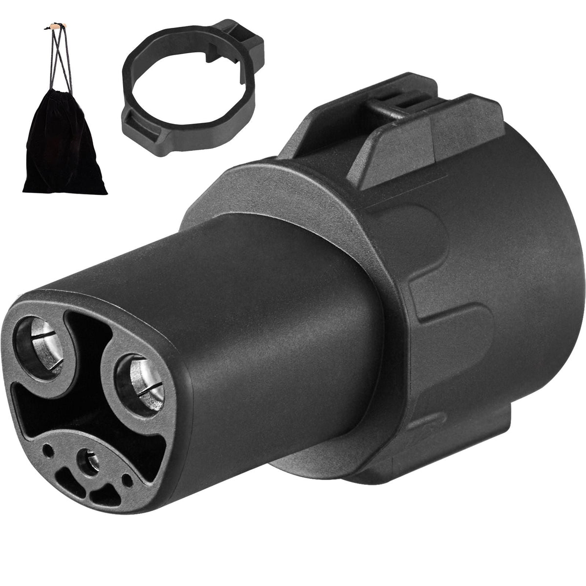 J1772 to Tesla Charger Adapter, 80 Amp 240V AC, SAE J1772 EV Charging Adapter to Tesla Plug, with Storage Bag Anti-Drop Lock IP65 Material, Compatible with Tesla Model 3, Y, S, X
