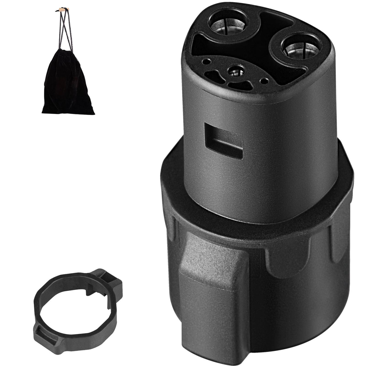 J1772 to Tesla Charger Adapter, 80 Amp 240V AC, SAE J1772 EV Charging Adapter to Tesla Plug, with Storage Bag Anti-Drop Lock IP65 Material, Compatible with Tesla Model 3, Y, S, X