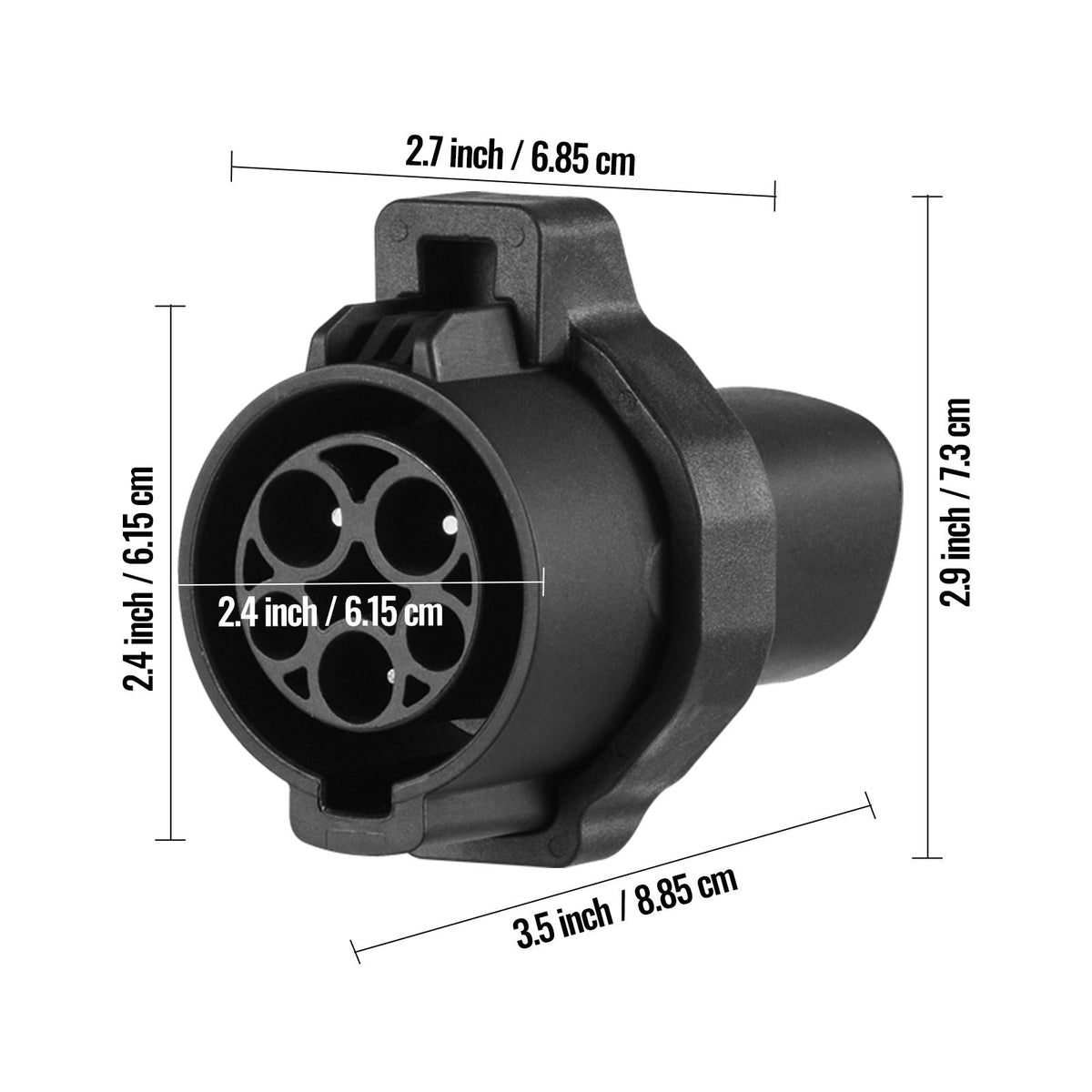 J1772 to Tesla Charger Adapter, 80 Amp 240V AC, SAE J1772 EV Charging Adapter to Tesla Plug, with Storage Bag Anti-Drop Lock IP65 Material, Compatible with Tesla Model 3, Y, S, X