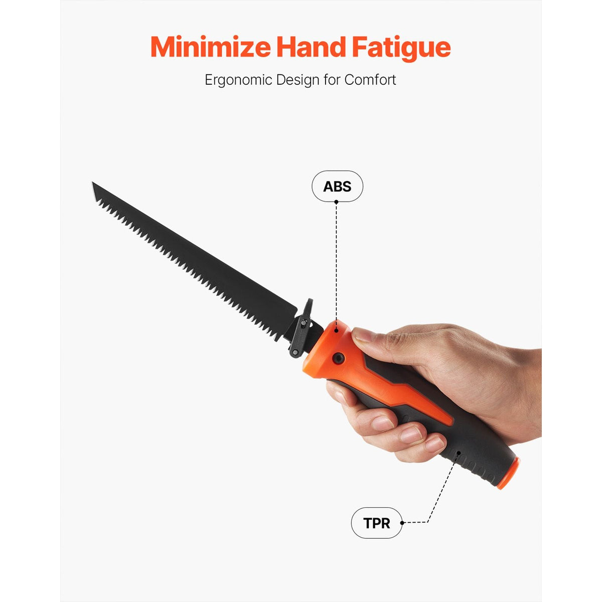 Jab Saw, 6 in Keyhole Saw with Soft Grip Handle, 8-In-1 Multi-Blades Drywall Jab Saw, Sharp Jab Saw with Triple Ground Teeth, for Cutting Drywall Wood Metel Plastic Plywood Wallboard Thin Sheet