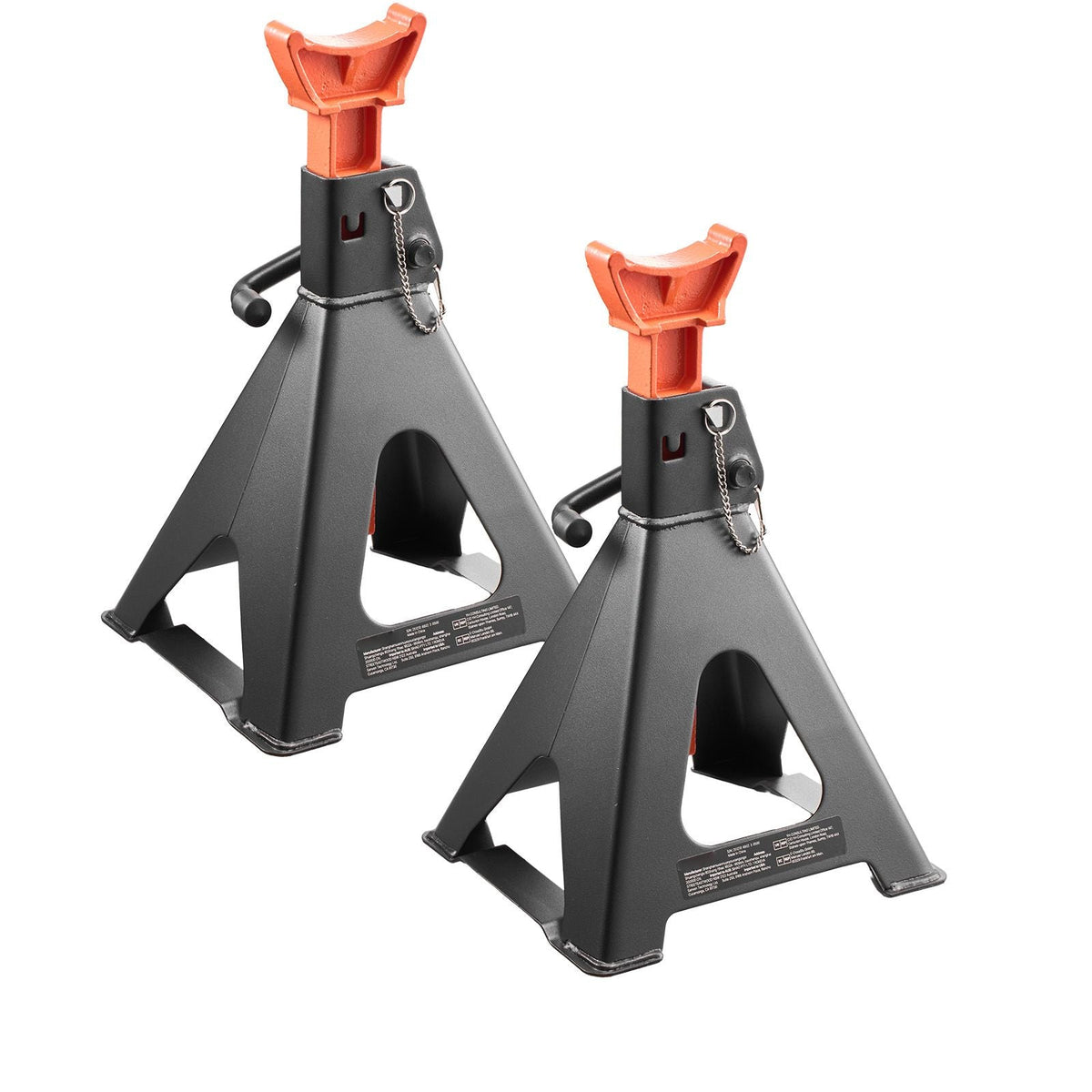 Jack Stands, 6 Ton (13,000 lbs) Capacity, 14.6-22.8 in Adjustable Height, Heavy Duty Steel Jack Auto Stands with Double Locking, for Lifting RV, Small Truck, Car, SUV, 1 Pair, Black and Orange