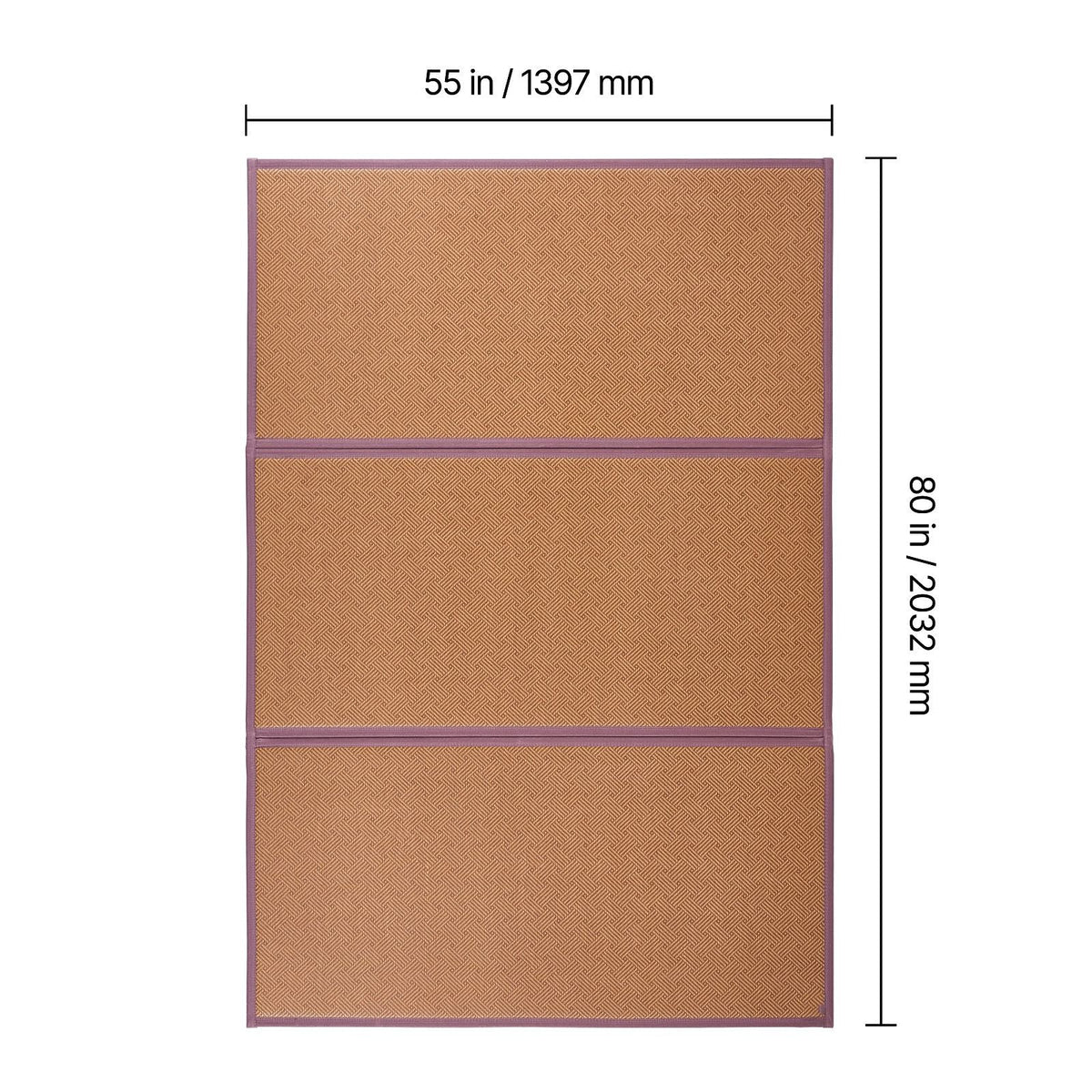 Japanese Tatami Mat, 80 x 55 in Foldable Handwoven Natural Rattan Tatami Mat, Non-Slip & Easily Cleaned Japanese Tatami Floor Mat, Summer Breathable Sleeping Mat for Meditation Yoga Relaxation