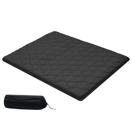 Japanese Tatami Mat, Queen Size Foldable Japanese Tatami Mattress, Futon Mattress with Storage Bag & Fastener, 9-Layer Floor Mat for Sleeping, Dorm, Meditation, Yoga, 80 x 60 x 3.5 in, Black
