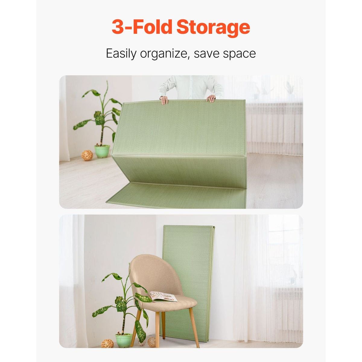 Japanese Tatami Mat, Queen Size Foldable Japanese Tatami Mattress( Natural Rush Grass), Japanese Floor Mattress with Non-Slip Backing & Fresh Scent, Futon Mattress for Sleeping Meditation Yoga