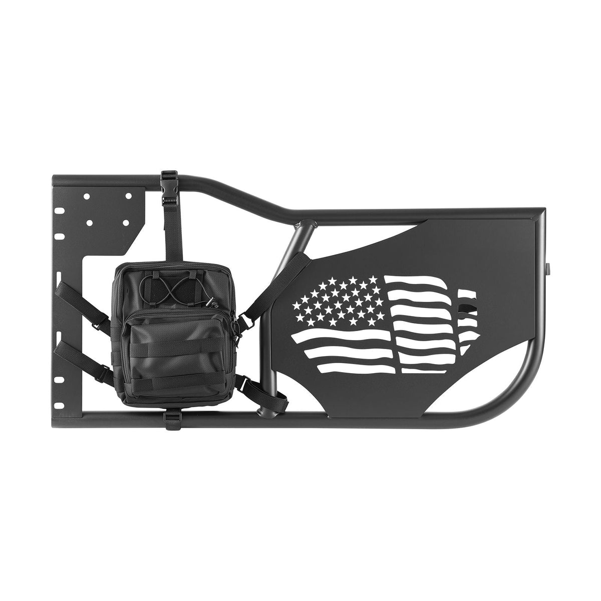 Jeep Tube Doors, 4-Door, Compatible with 2007-2018 Jeep Wrangler JK Unlimited, Steel Off Road Front & Rear Tubular Half Doors with DOT Certified Side View Mirrors, Storage Bag and Rubber Pads