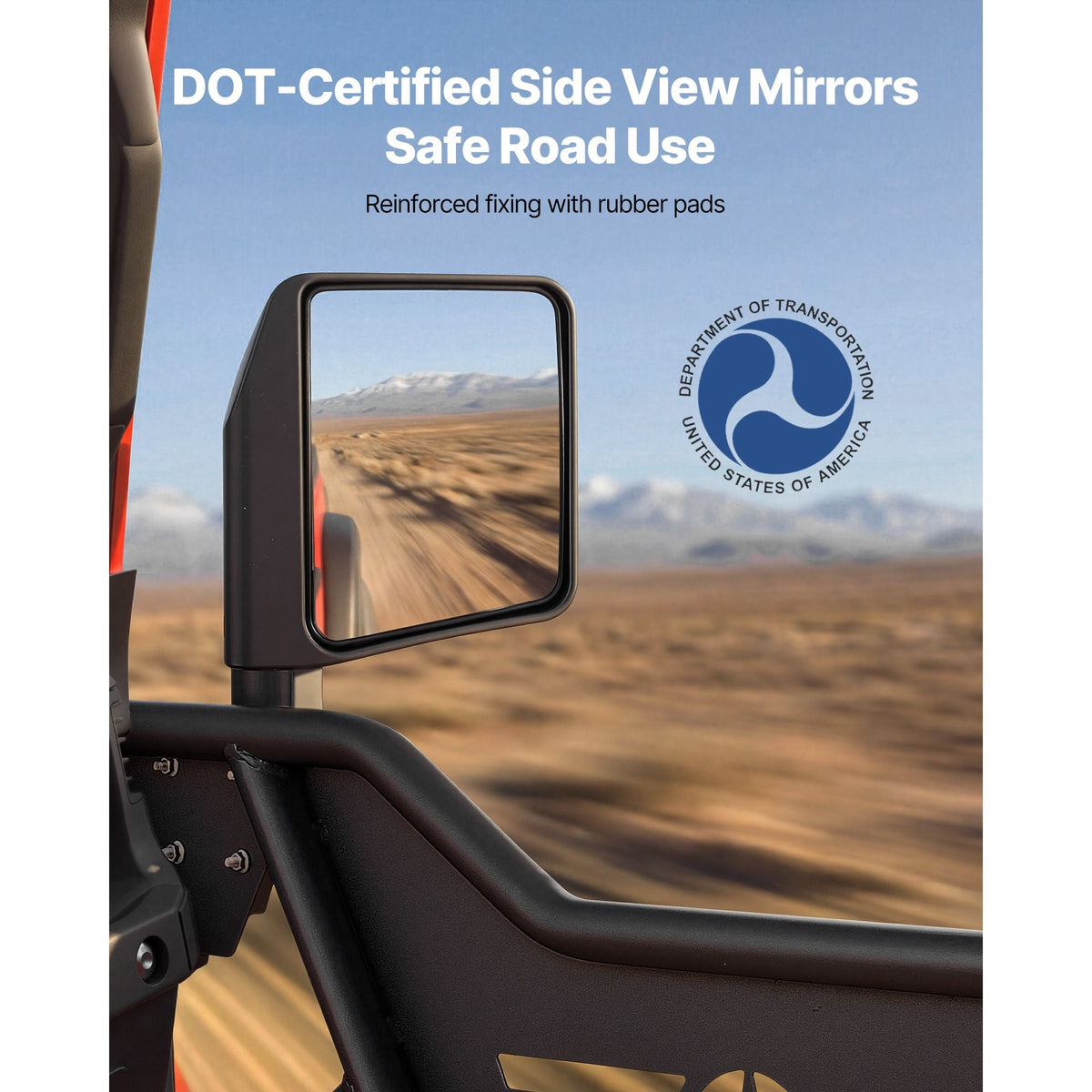 Jeep Tube Doors, 4-Door, Compatible with 2018-2026 Jeep Wrangler JL JLU & Gladiator JT 4XE, Steel Off Road Front & Rear Tubular Half Doors with DOT Certified Side View Mirrors