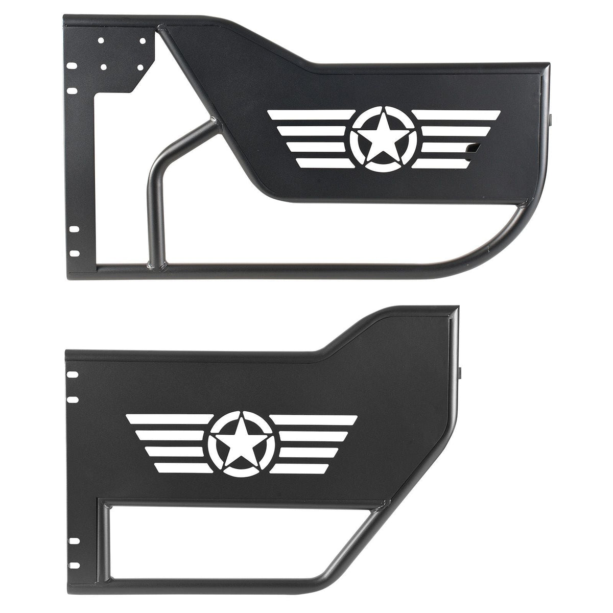 Jeep Tube Doors, 4-Door, Compatible with 2018-2026 Jeep Wrangler JL JLU & Gladiator JT 4XE, Steel Off Road Front & Rear Tubular Half Doors with DOT Certified Side View Mirrors