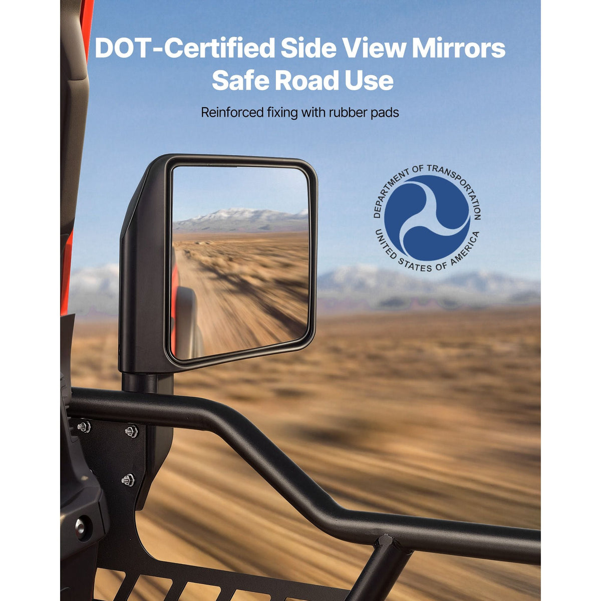 Jeep Tube Doors, 4-Door, Compatible with 2018-2026 Wrangler JL JLU & 2020-2026 Gladiator JT, Steel Off Road Front & Rear Tubular Half Doors with DOT Certified Side View Mirrors and Rubber Pads