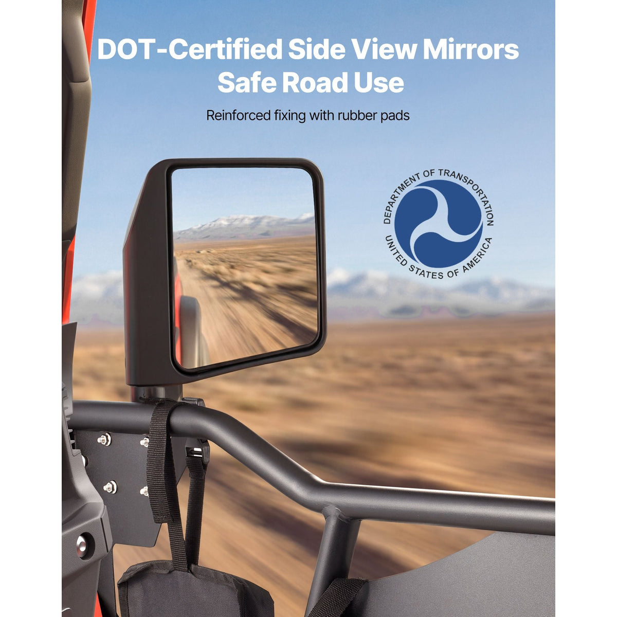 Jeep Tube Doors, 4-Door, Fit for 2018-2026 Jeep Wrangler JL & 2020-2026 Gladiator JT, Flag Pattern Off Road Front & Rear Tubular Half Doors with DOT Certified Side View Mirrors and Storage Bag