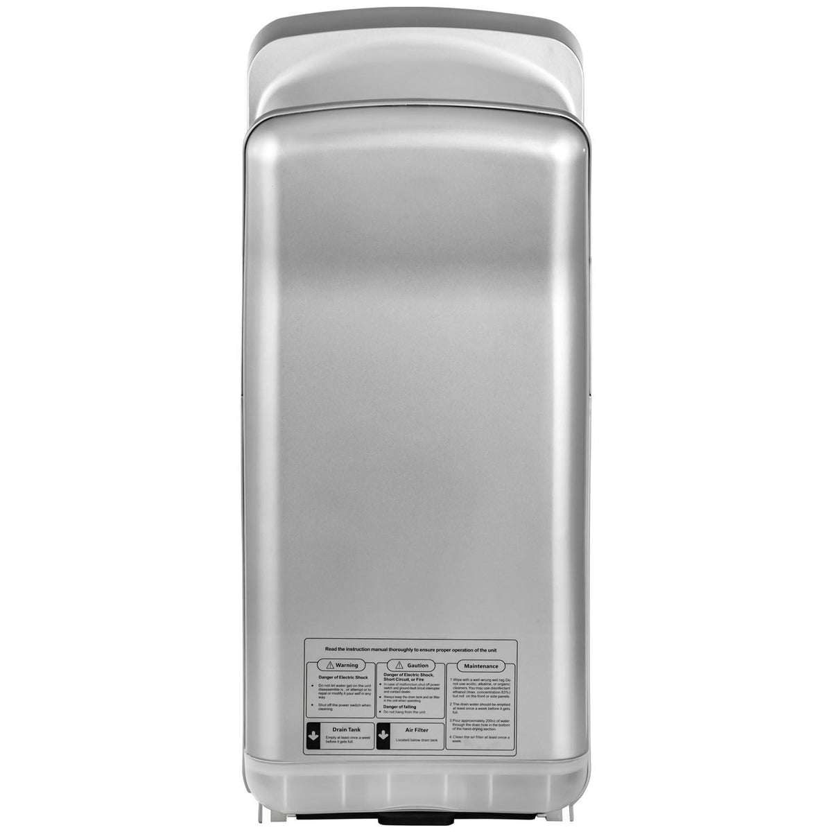 Jet Hand Dryer, Premium Electric Commercial Blade Hand Dryer, ABS Air Dryer Hand with HEPA Filtration Wall Mount Hand Dryer, 1600W 110V Vertical Hand Dryer, High-Speed Automatic Infrared Silver