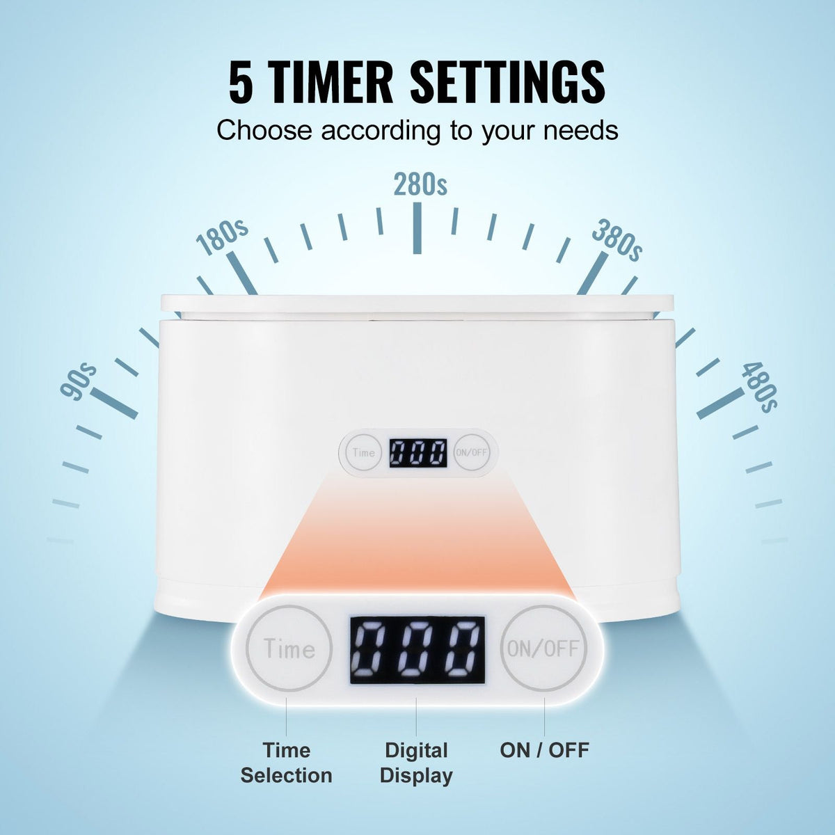 Jewelry Cleaner Ultrasonic Machine, Ultrasonic Cleaner Machine Portable 22oz (650ml) with 5 Digital Timer, Sonic Jewelry Cleaner with 2 Cleaning Baskets for Eyeglasses, Watches, Dentures, Rings