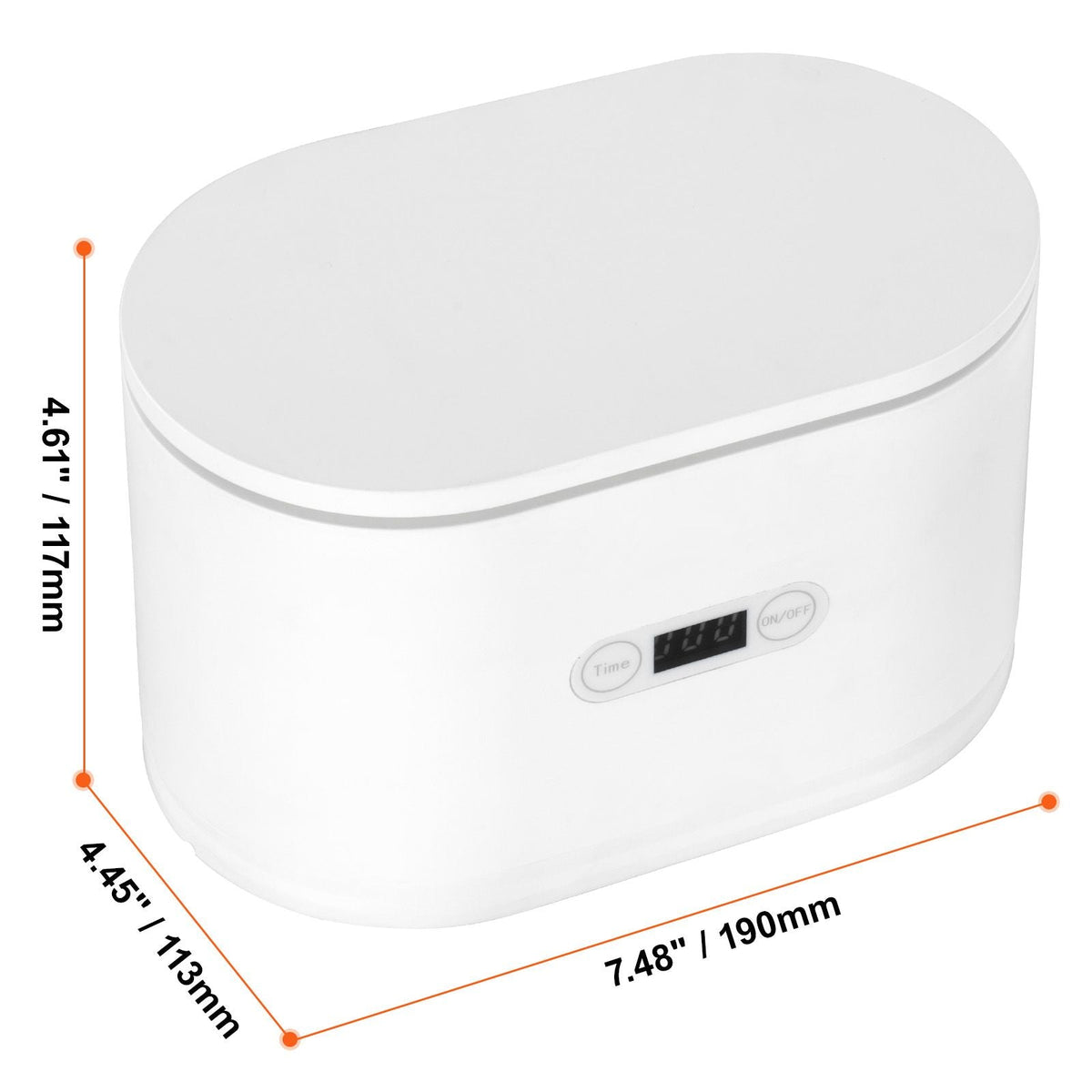 Jewelry Cleaner Ultrasonic Machine, Ultrasonic Cleaner Machine Portable 22oz (650ml) with 5 Digital Timer, Sonic Jewelry Cleaner with 2 Cleaning Baskets for Eyeglasses, Watches, Dentures, Rings