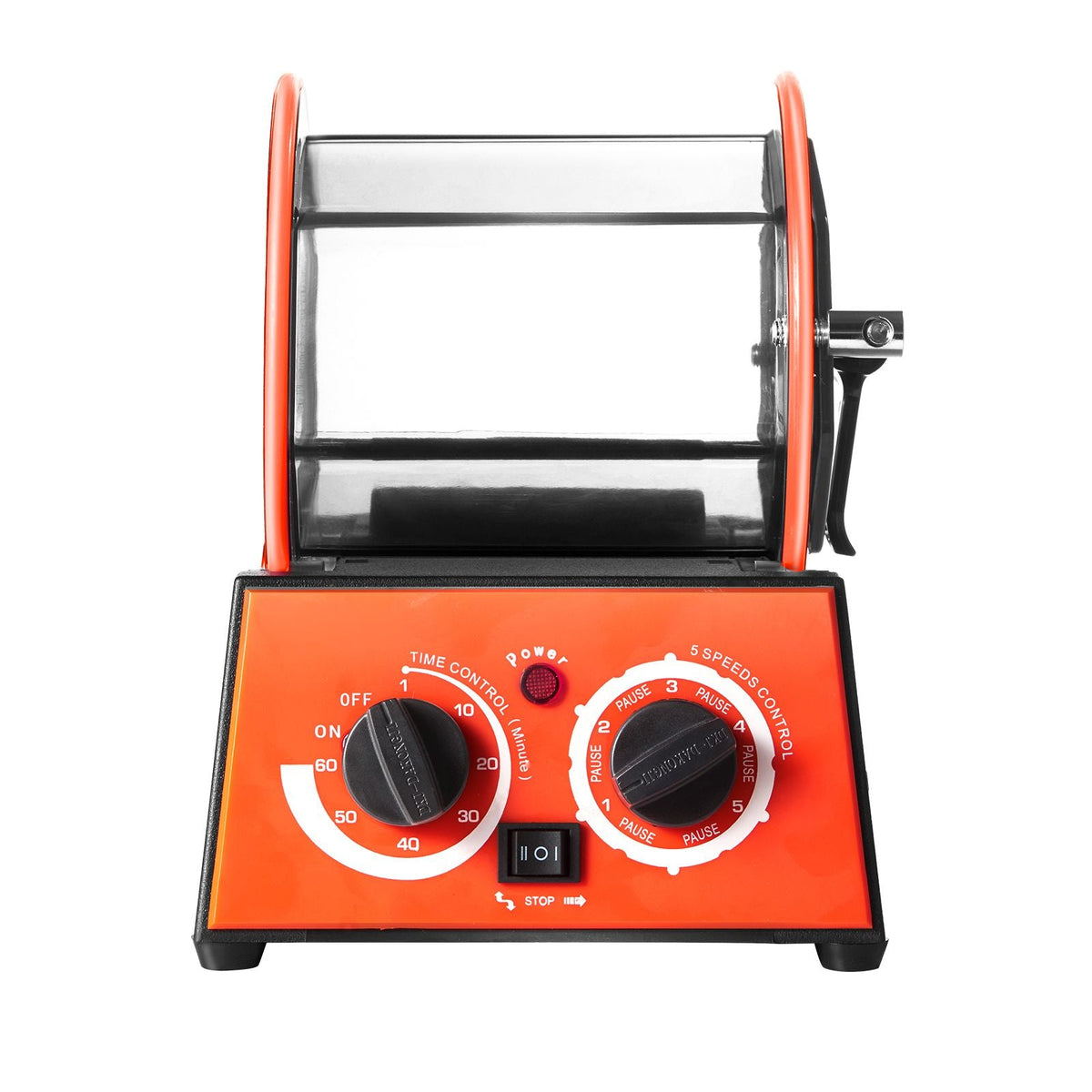 Jewelry Polisher Tumbler, 6.6lbs/3kg Capacity Mini Rotary Tumbler Machine with 0-60 Minutes Timer, 5 Speeds Jewelry Rotary Finisher for Surface Polishing Grinding Buffing Gemstones Jewels Coins