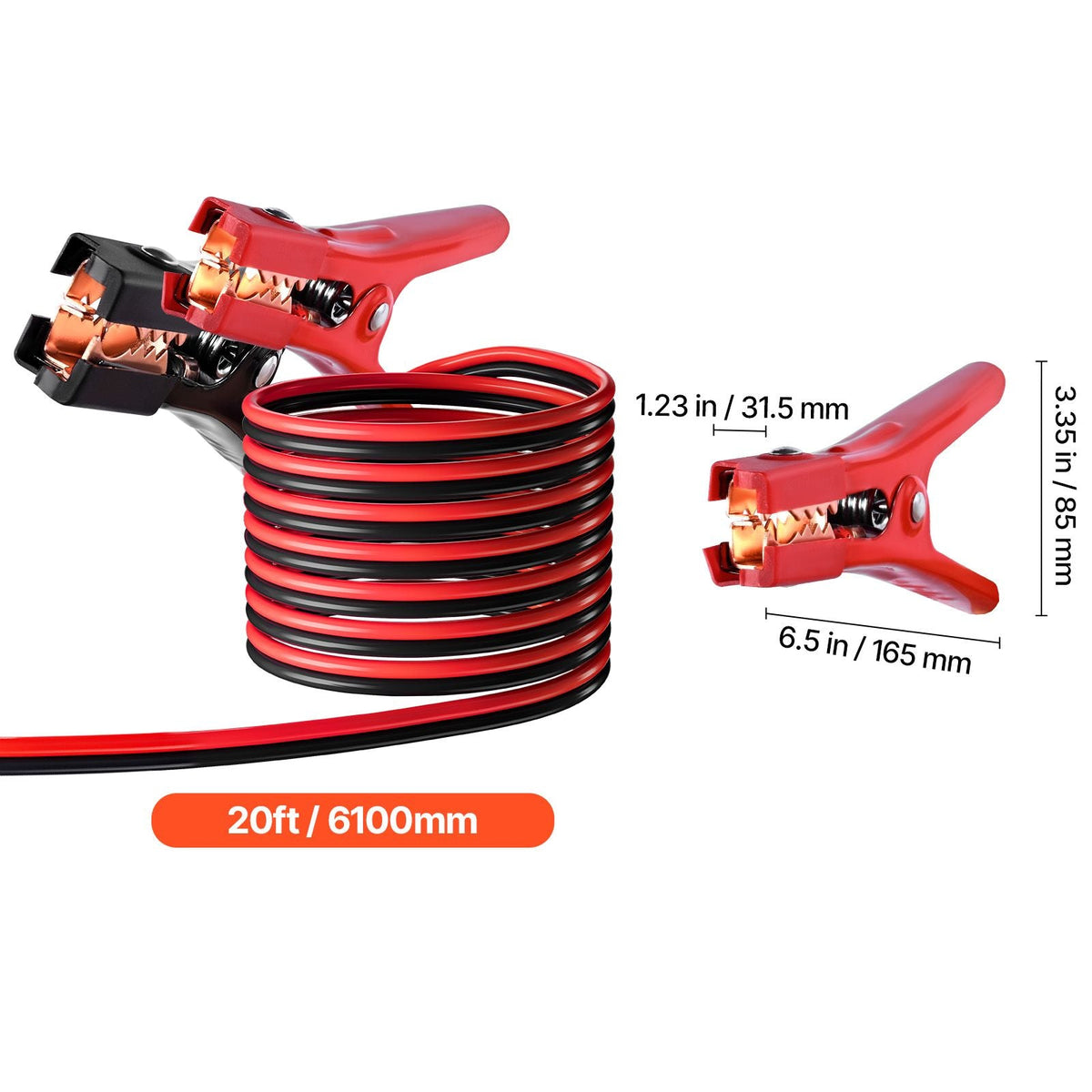 Jumper Cables for Car Battery, 20 Feet, 4 Gauge Heavy Duty Automotive Booster Cables for Jump Starting Dead or Weak Batterie, with Carrying Bag, for Cars, Trucks, SUVs, Emergency Roadside Kit