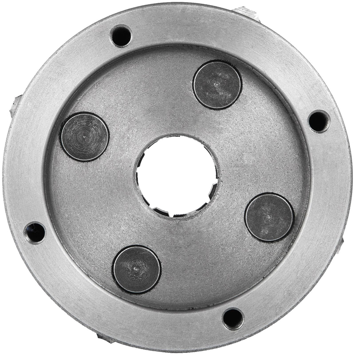K72-125 Lathe Chuck, 5 Inch, 4-Jaw, Independent Metal Lathe Chuck with Reversible Jaw, Cast Iron Body, 0.276 -2.244 in Internal 1.89 -4.92 in External Jaw Clamping Range, for Lathes Machine