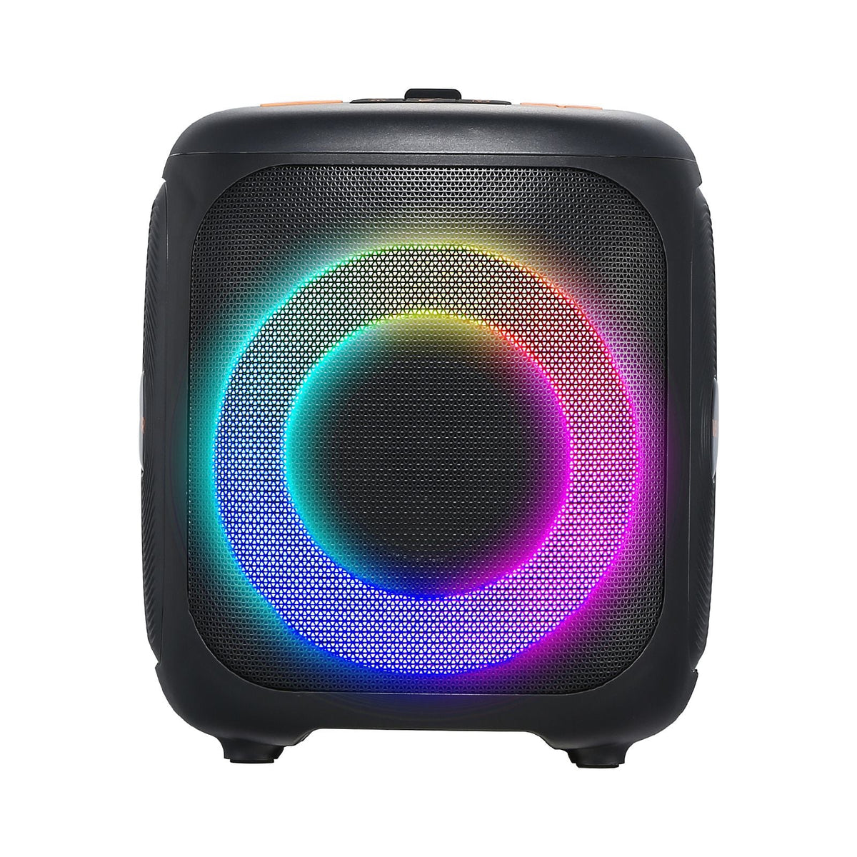 Karaoke Machine for Adults, 15W, 4-inch Portable Bluetooth Speaker with 2 Wireless Microphones, LED Light, TWS Function, Handle, Supports Micro TF Card, USB, AUX, for Home Karaoke Party Singing