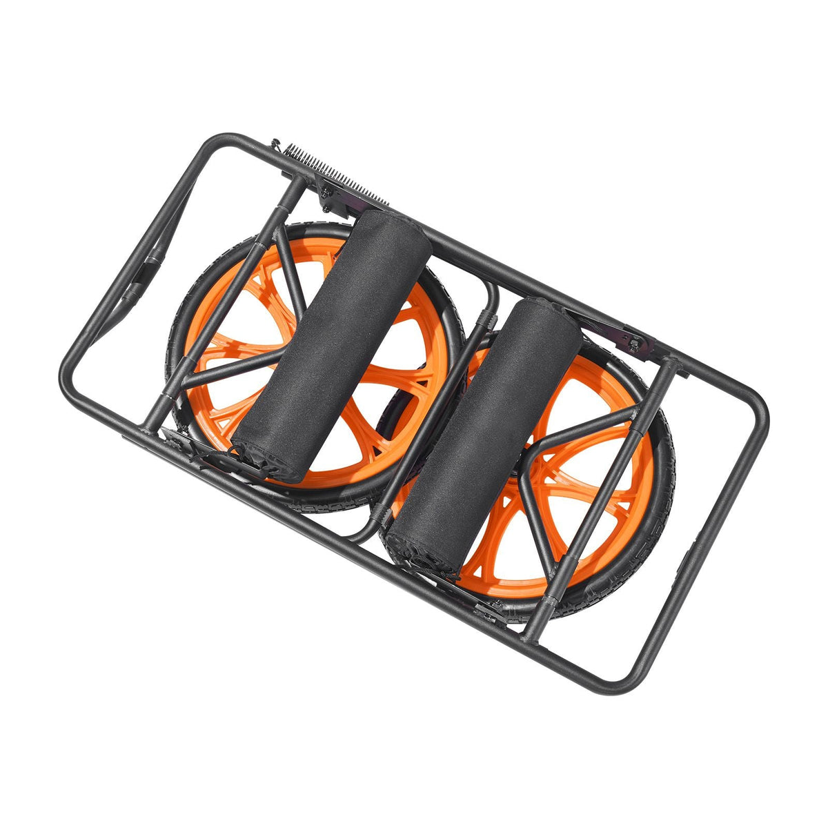 Kayak Cart, 330 lbs Load Capacity, Canoe Cart Dolly with 15-inch Solid Rubber Tires & Kickstand, Assembles & Disassembles Within Seconds, Paddle Board Trolley for Kayaks, Canoes, Paddleboards