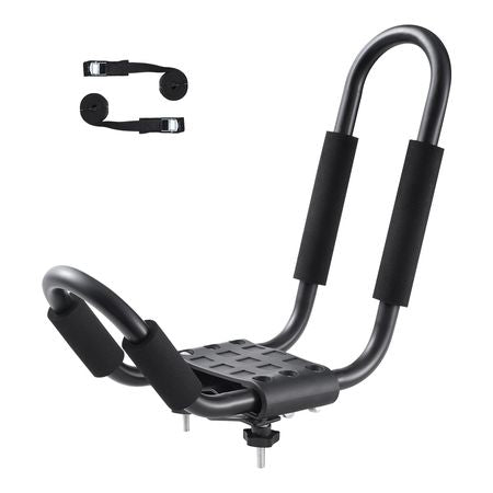 Kayak Roof Rack, 1 Pair J-Bar, Soft Roof Rack, Top Mount Tie Down, Carrier for kayak, Surf Board, Canoe, SUP, Ski Board, Mount on Car, SUV, Truck, 1 Kayak