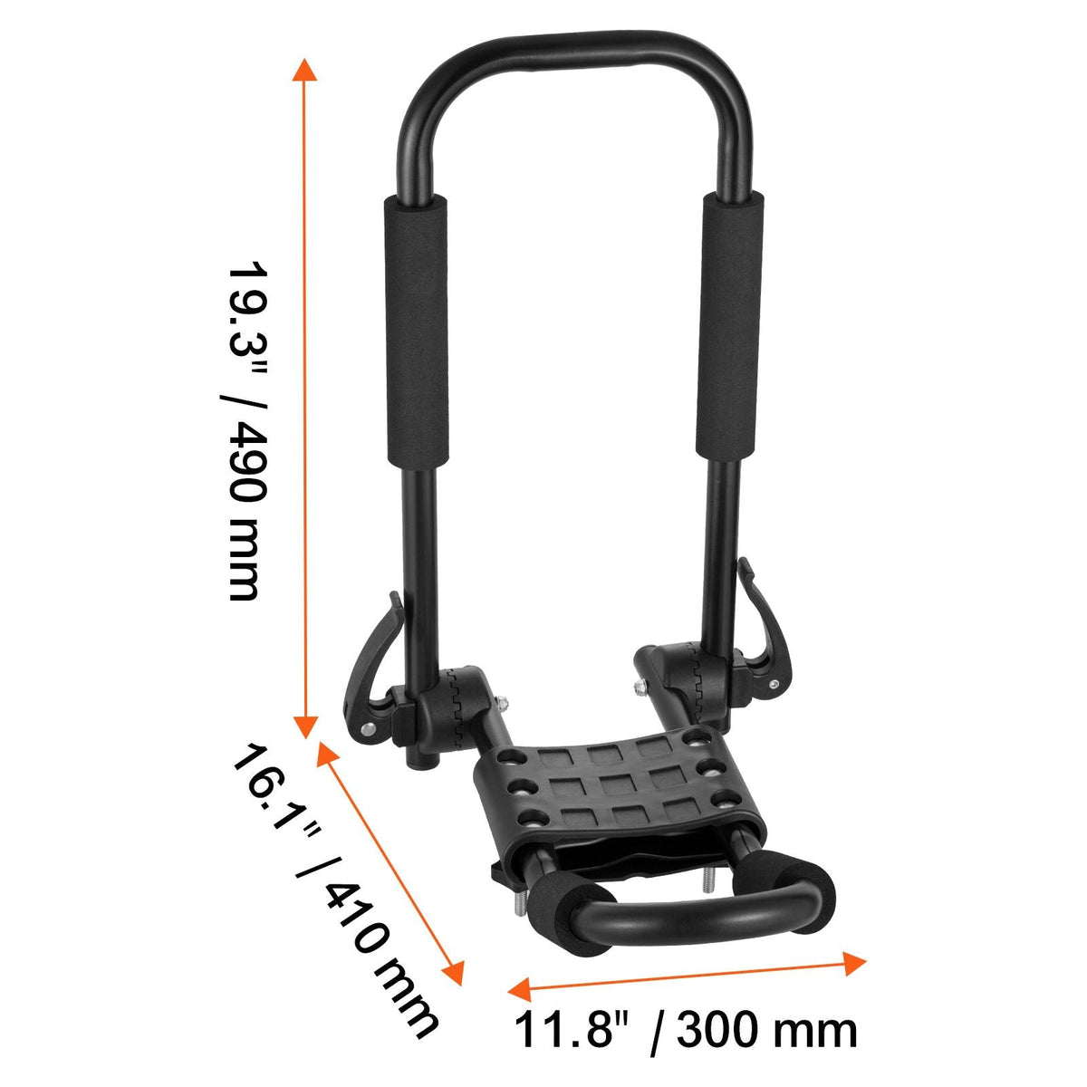 Kayak Roof Rack 2 Pairs J-Bar, Soft Roof Rack Quick Folding, Top Mount Tie Down, Carrier for kayak, Surf Board, Canoe, SUP, Ski Board, Mount on Car, SUV, Truck, 2 Kayaks