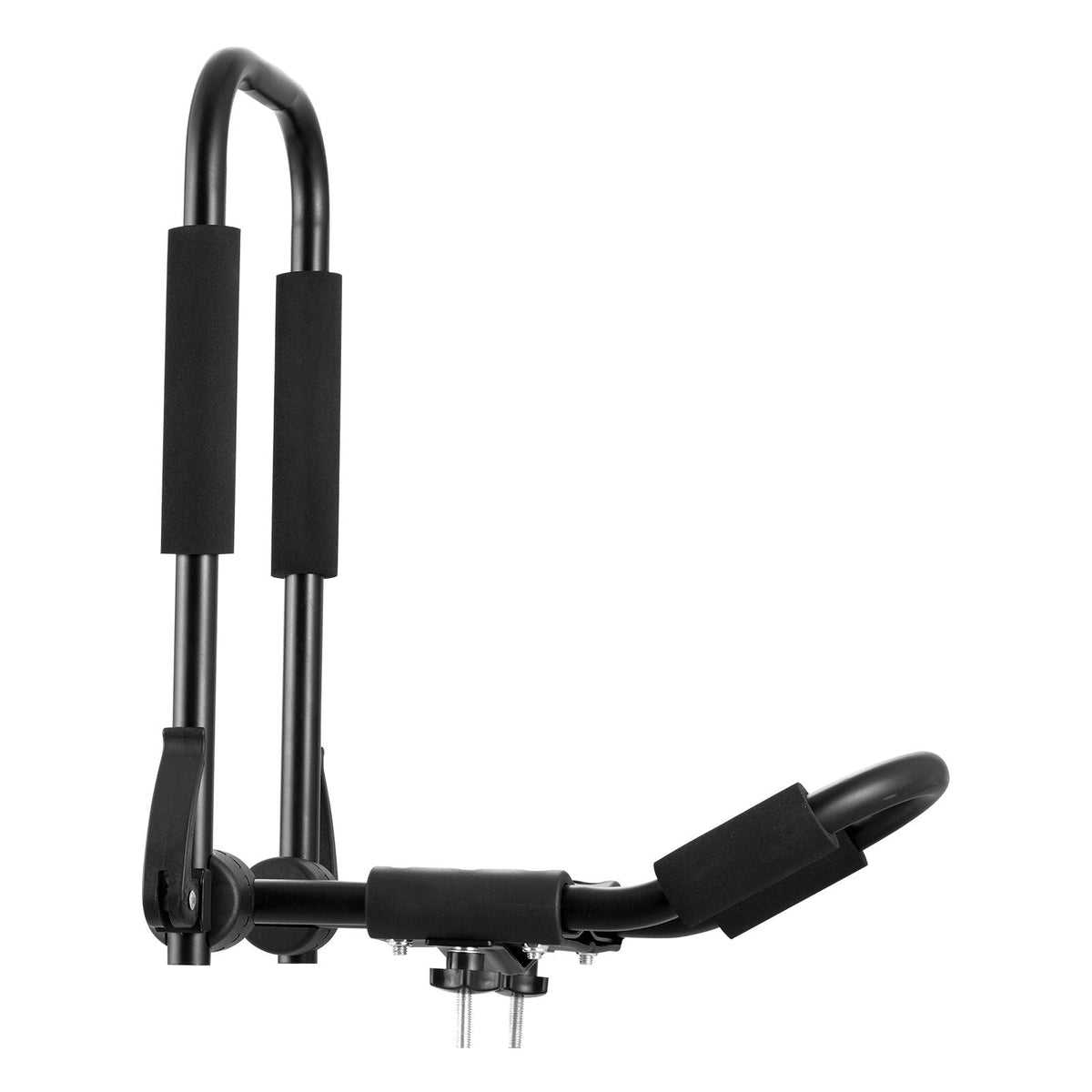 Kayak Roof Rack 2 Pairs J-Bar, Soft Roof Rack Quick Folding, Top Mount Tie Down, Carrier for kayak, Surf Board, Canoe, SUP, Ski Board, Mount on Car, SUV, Truck, 2 Kayaks