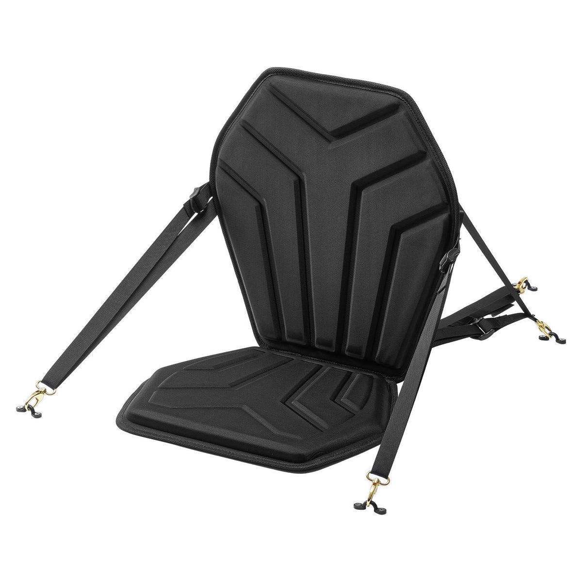 Kayak Seat, 1 Pack 1" Thick, Universal Paddle Board Seat with Back Support, Hexagonal Sit-on-Top Soft Padded Cushion with Storage Bag & Adjustable Straps for SUP, Fishing Boat, Inflatable Kayak