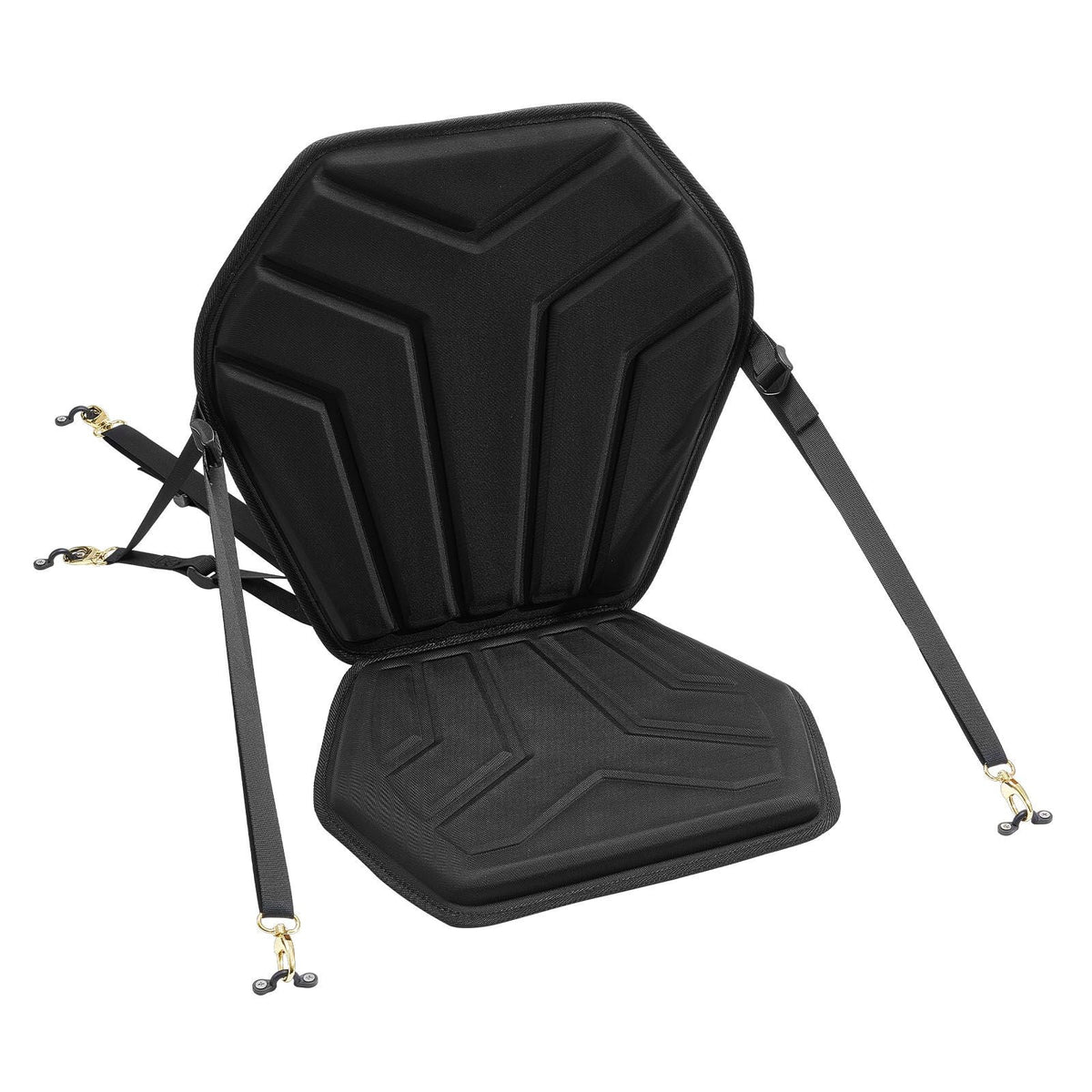 Kayak Seat, 1 Pack 1" Thick, Universal Paddle Board Seat with Back Support, Hexagonal Sit-on-Top Soft Padded Cushion with Storage Bag & Adjustable Straps for SUP, Fishing Boat, Inflatable Kayak