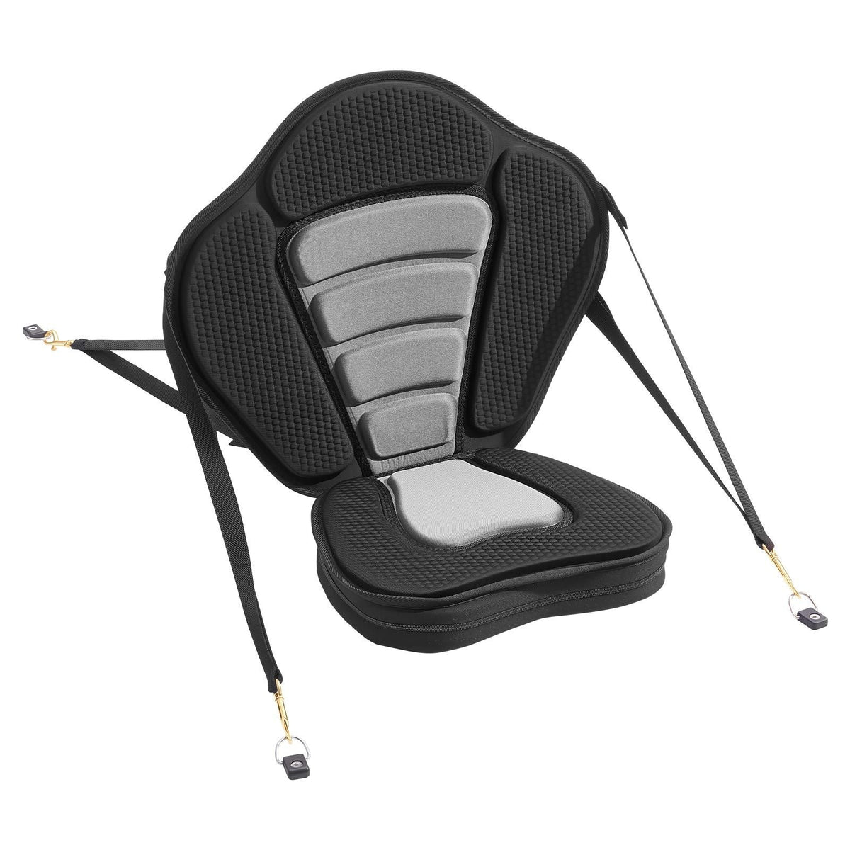 Kayak Seat, 1 Pack 2.6" Thick, Universal Paddle Board Seat with Back Support, Sit-on-Top Soft Padded Cushion with Storage Bag & Adjustable Straps for SUP, Canoe, Fishing Boat, Inflatable Kayak