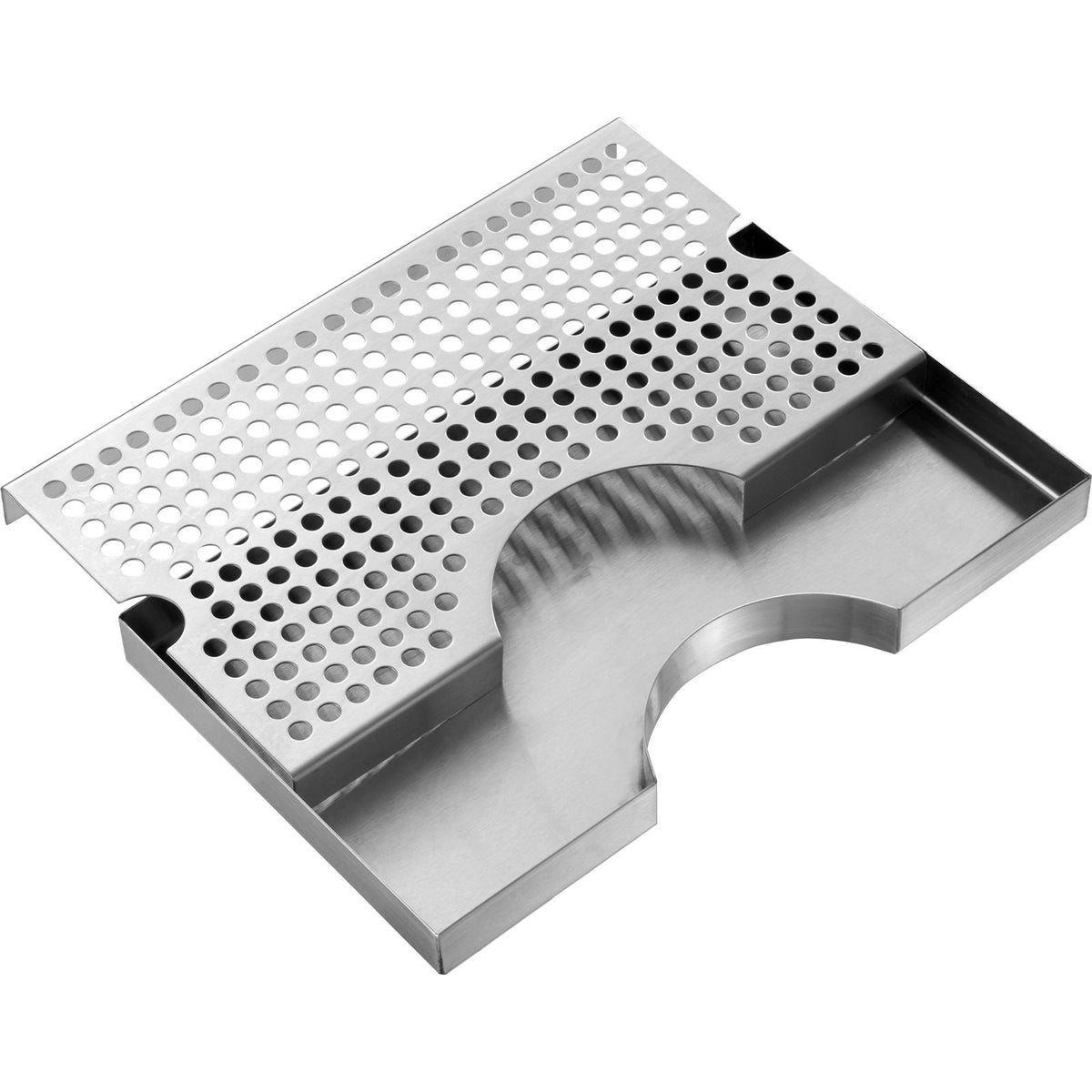 Kegerator Beer Drip Tray, 304 Stainless Steel Keg Drip Trays with 4 Non-Slip Rubber Pads and Detachable Cover, Heat / Cold Resistant Beer Tower Drip Pan for Bar Restaurant Coffee Shop Home