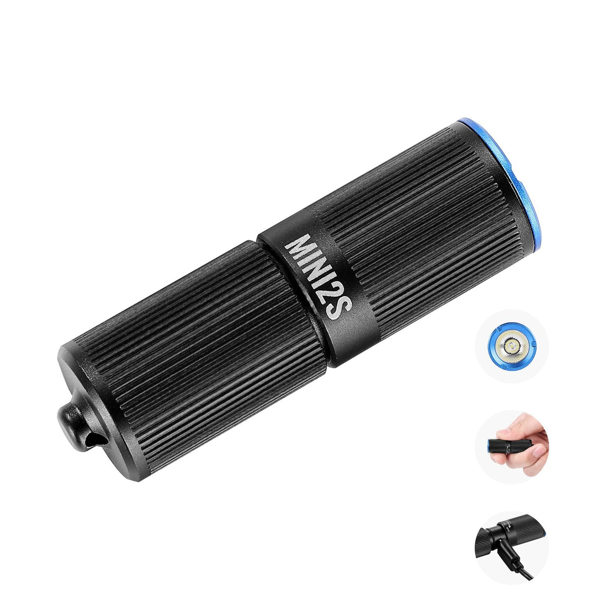Keychain Flashlight, Rechargeable Mini LED Flashlight, 200 High Lumens Pocket-Sized Flashlight with 2 Lighting Modes, IPX7 Waterproof Portable Flashlight for Everyday Carry, Camping, Emergencies